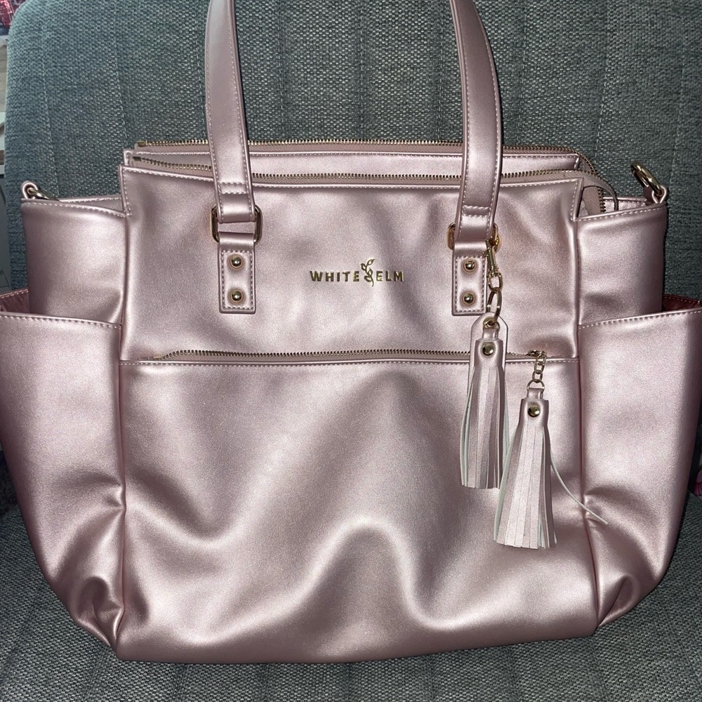 White Elm Gemini Convertible Backpack/Tote | Pink Metallic | Like New